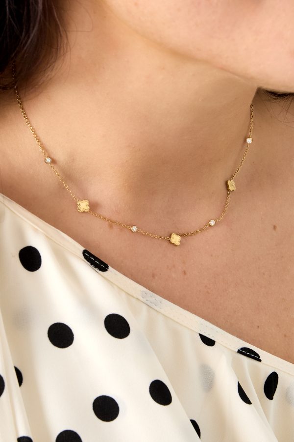 Lucky Clover Ketting Met Zirkonia - Afbeelding 2