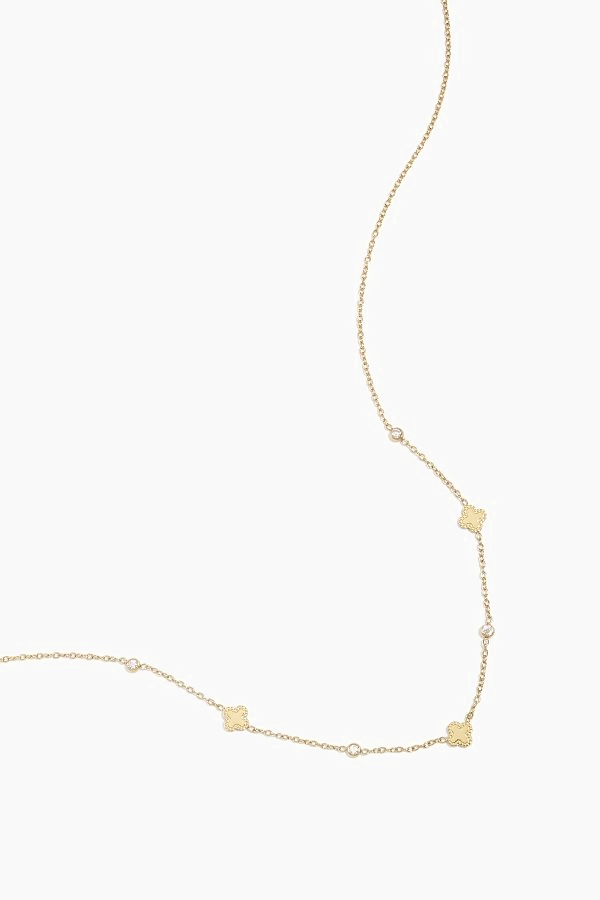 Lucky Clover Ketting Met Zirkonia