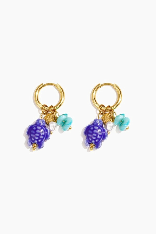 Schildpad Charm Oorringetjes - Afbeelding 3