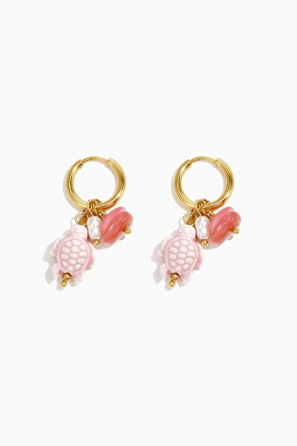 Schildpad Charm Oorringetjes