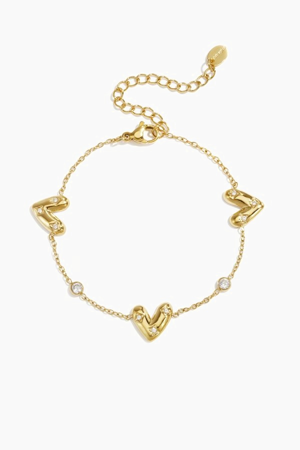 Triple Heart Armband Met Zirkonia
