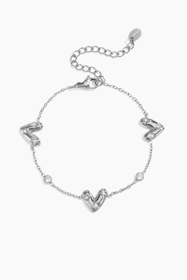 Triple Heart Armband Met Zirkonia - Afbeelding 2